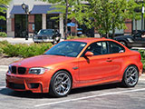 Orange BMW 1M Coupe