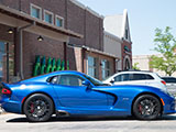 Blue Dodge Viper GTS (side)