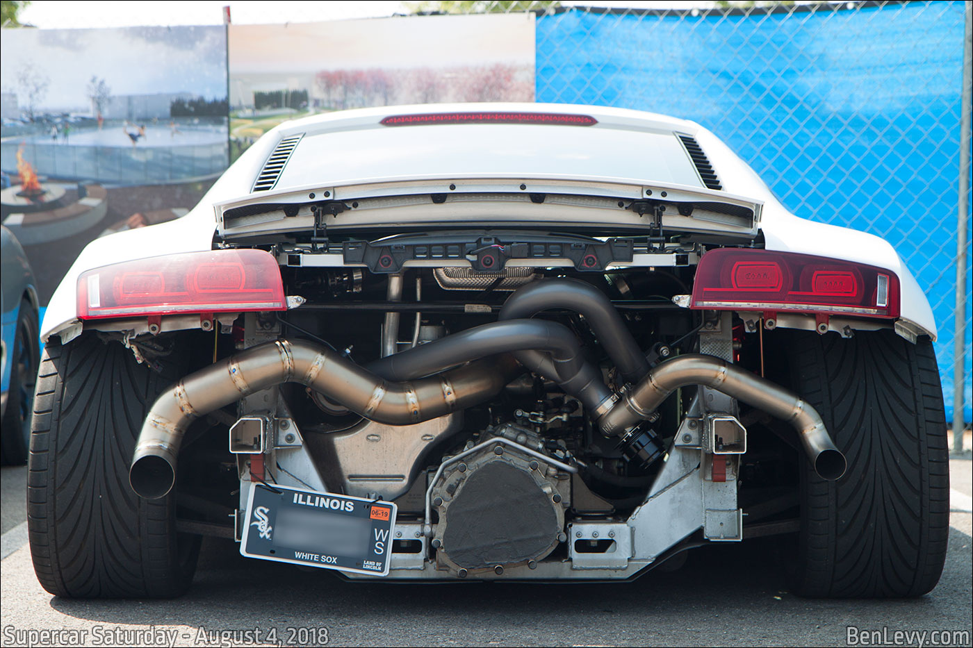 Turbo Audi R8 with bumper off