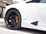 Rear wheel of Lamborghini Huracan