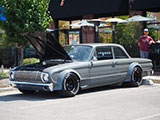 Grey Ford Falcon with Fender Flares