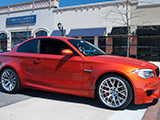 BMW 1 M coupe in Valencia Orange