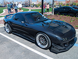 Mazda RX-7 with vented carbon fiber hood