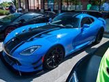 Dodge Viper ACR in blue with black stripes