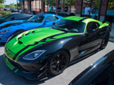 Green and Black Dodge Viper TA