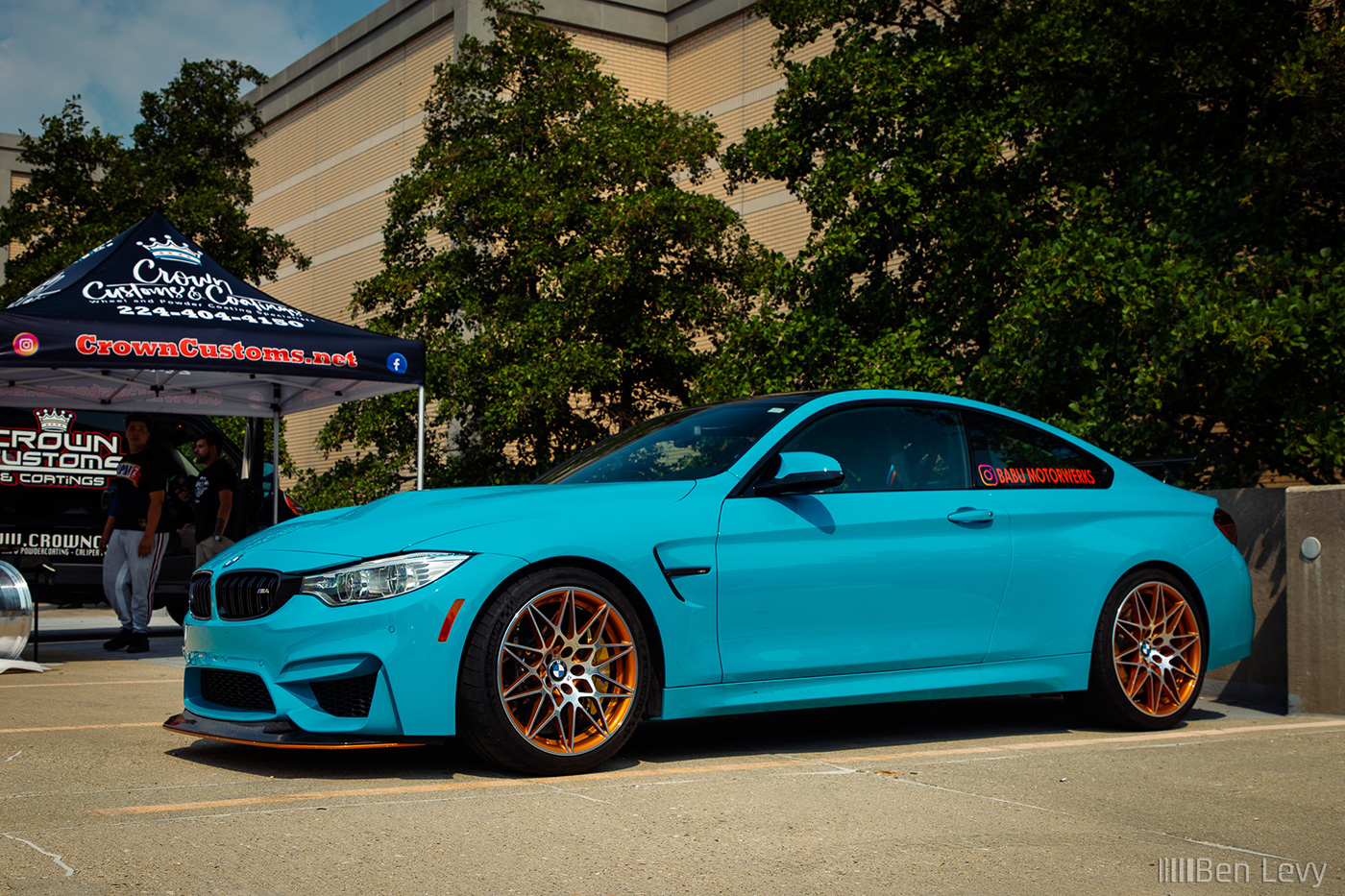 BMW M4 with Orange Accents on WHeels