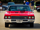 Front  of Red Buick Skylark at Glenview Car Meet