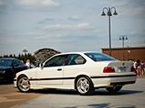 White E36 BMW M3 at Glenview Car Meet