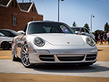 Silver Porsche 911 at The Glen