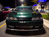 Front of Green S14 240SX with 326Power Kit