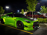 Widebody Nissan GT-R in Green
