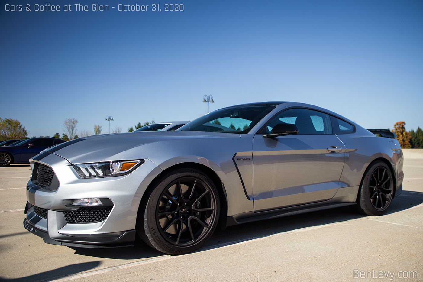 Silver Ford Mustang Shelby GT350