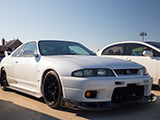 White R33 Nissan Skyline GT-R