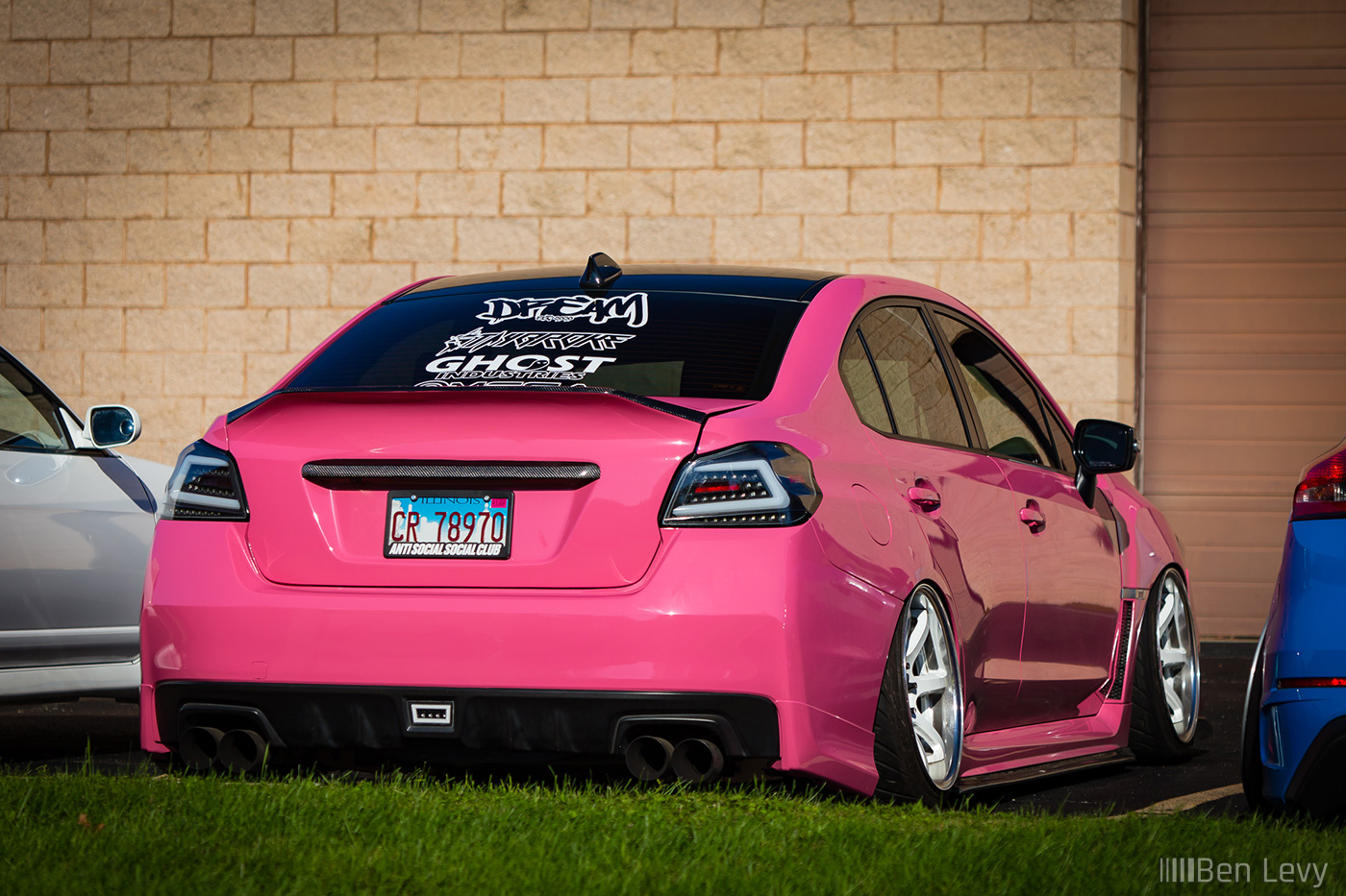Pink Subaru WRX STI at Chicago-area Car Meet