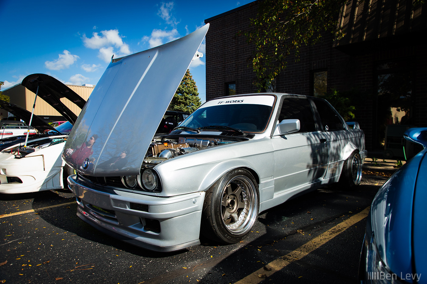 Silver K-Swapped E30 BMW at Touge Factory