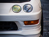 Embossed "Integra" on Front Bumper of White Type-R