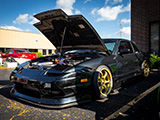 Black Nissan 240SX Coupe with Turbo K-Series Engine