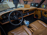 Brown Interior of Porsche 930 Targa