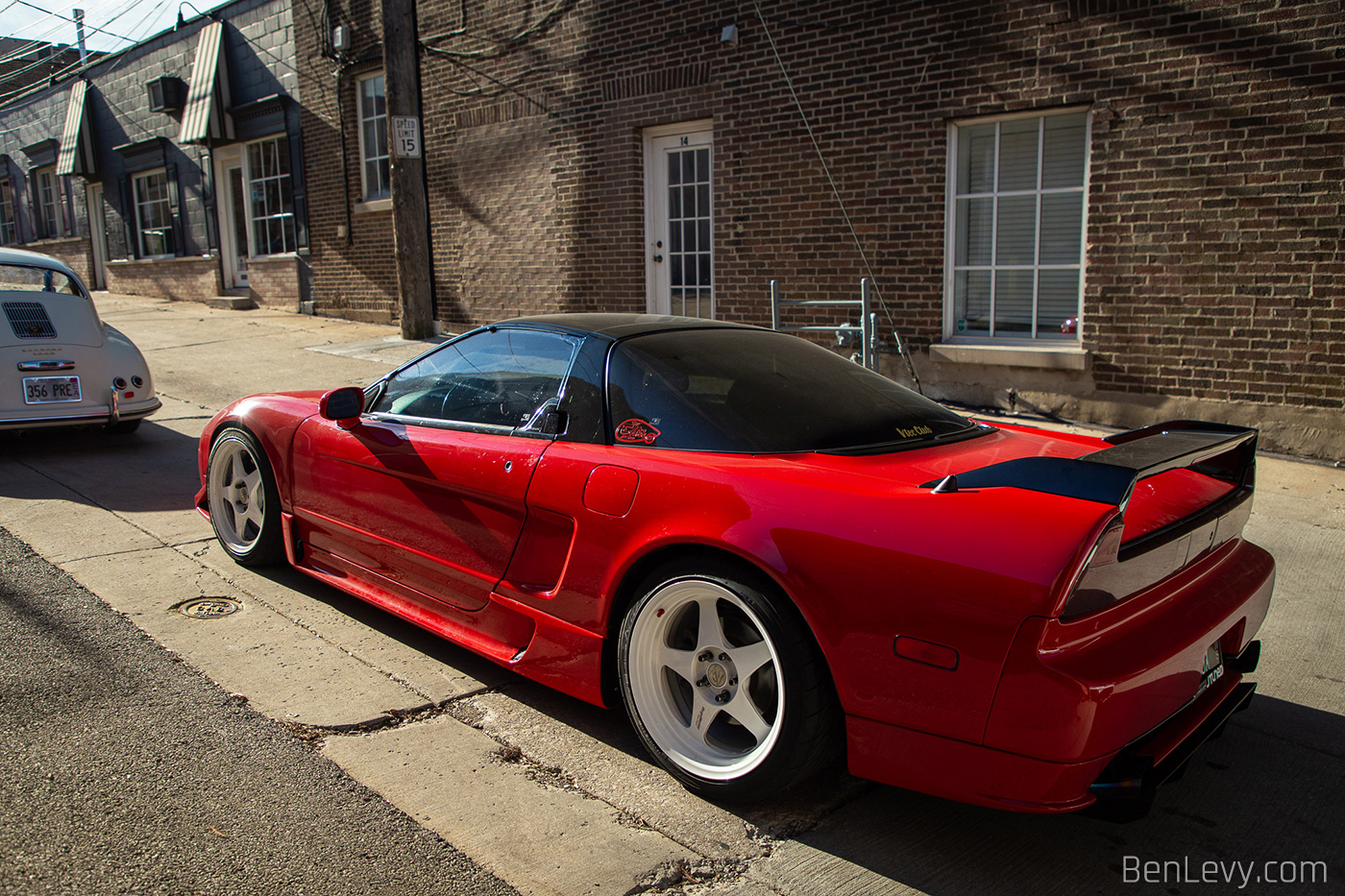 Red Acura NSX in an Alley