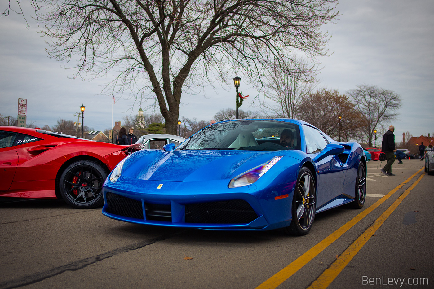 Blue Ferrari 488 In Hinsdale BenLevy