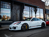 White Porsche 911 R