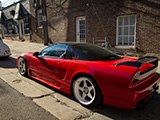 Red Acura NSX in an Alley