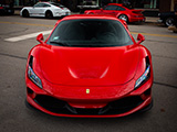 Front of Ferrari F8 in Red