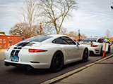 White Porsche 911s
