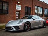Silver Porsche GT3 at MP Cars in Chicago
