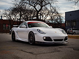 White Porsche Cayman S in Chicago