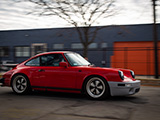 Red Porsche 911 with Winter Setup