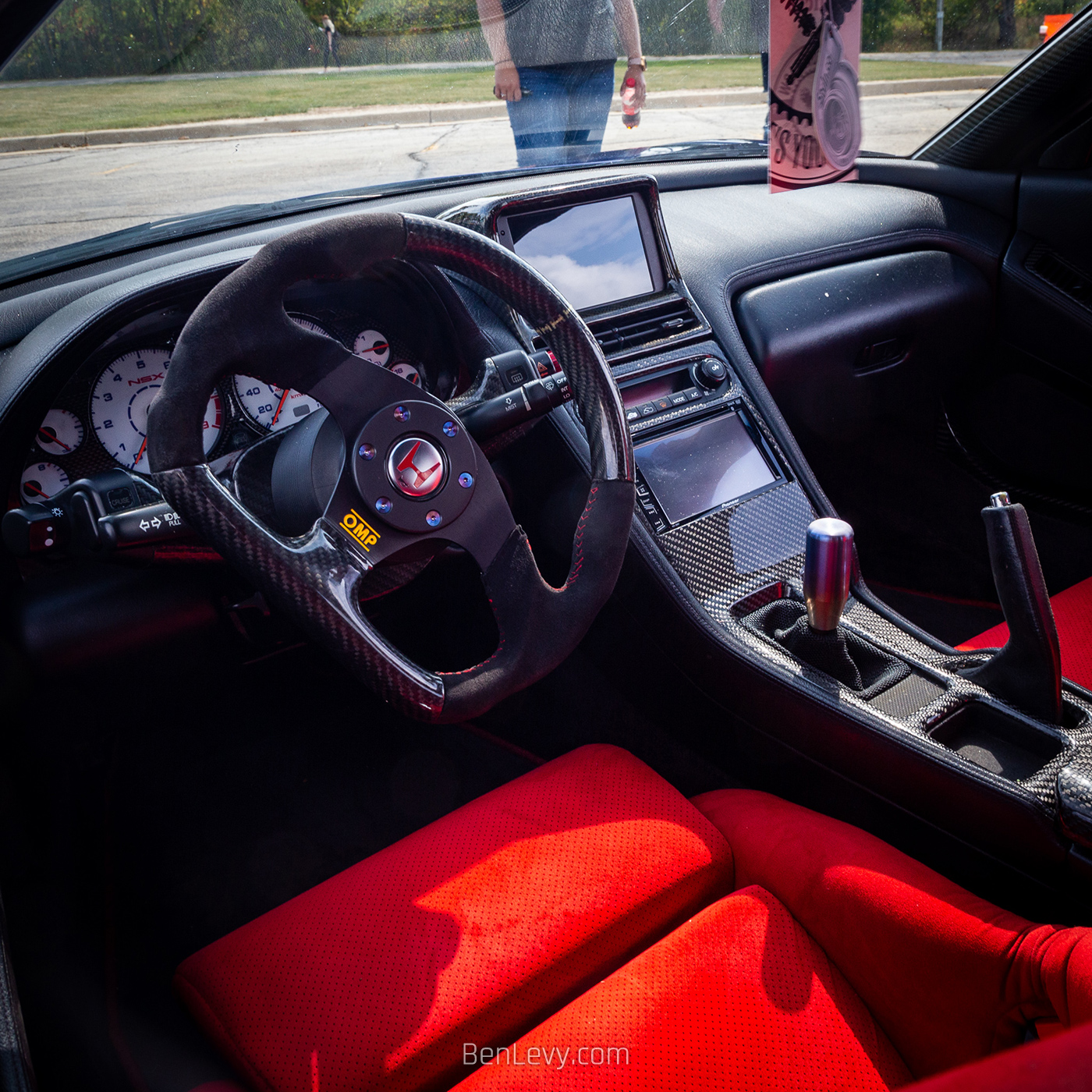 Carbon Fiber Steering Wheel in NSX