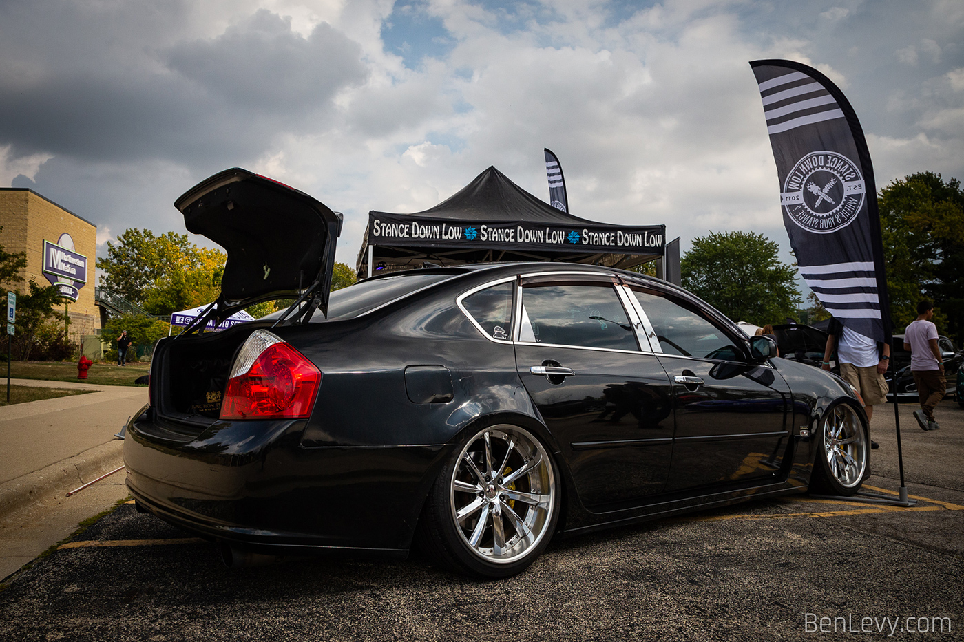 Bagged Infiniti M35 at Stance Down Low Meet