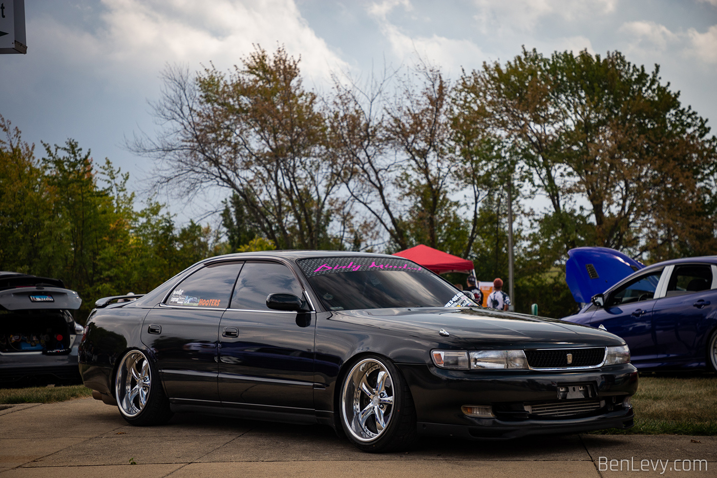 Black Toyota JZX90 with Dirty Minded crew