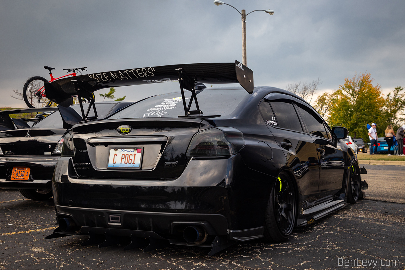 Blacked-out Subaru WRX STI