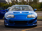 Front of Blue Supra With Abflug Parts