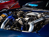 Turbo in RX-7 Engine Bay