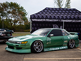 Green Nissan S13 Coupe