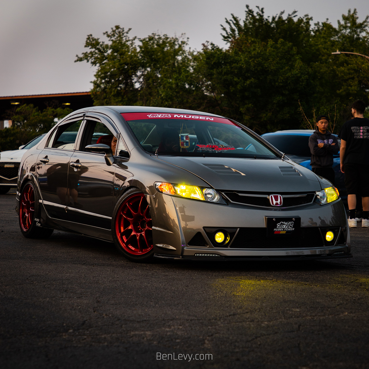 Grey Honda Civic Sedan at Ubae Crew meet in Des Plaines