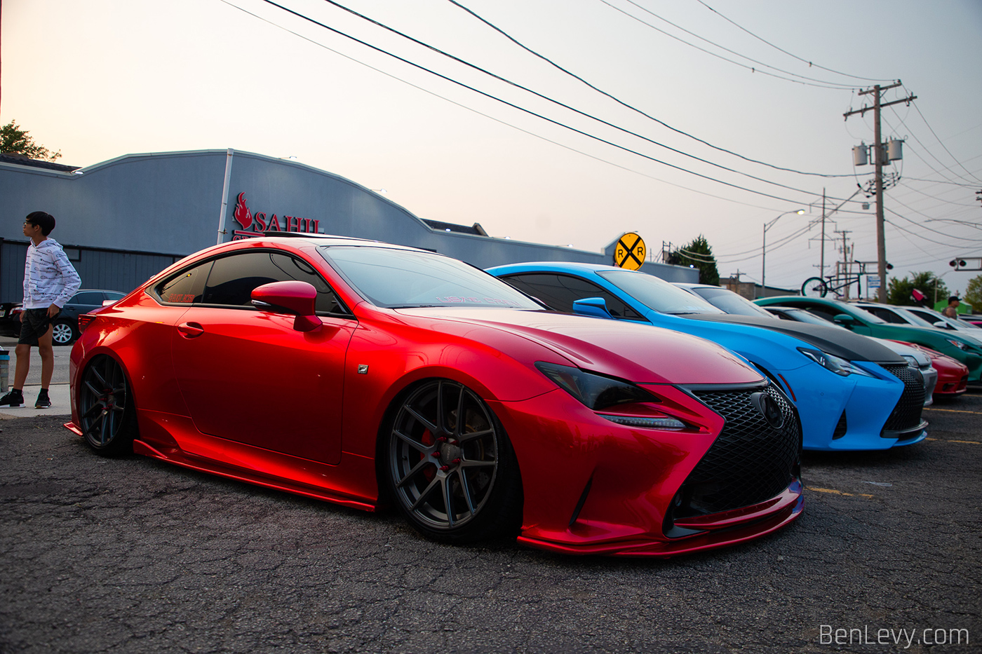 Lexus Coupe with Red Wrap