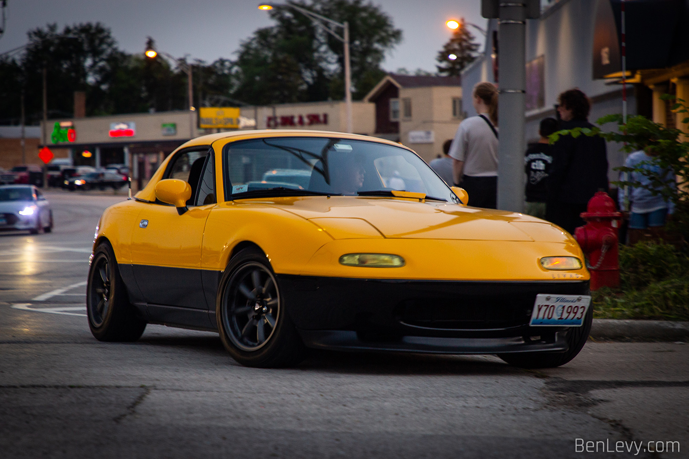 Yellow Mazda Miata At Des Plaines Car Meet