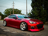 Subaru BRZ Wrapped in Red