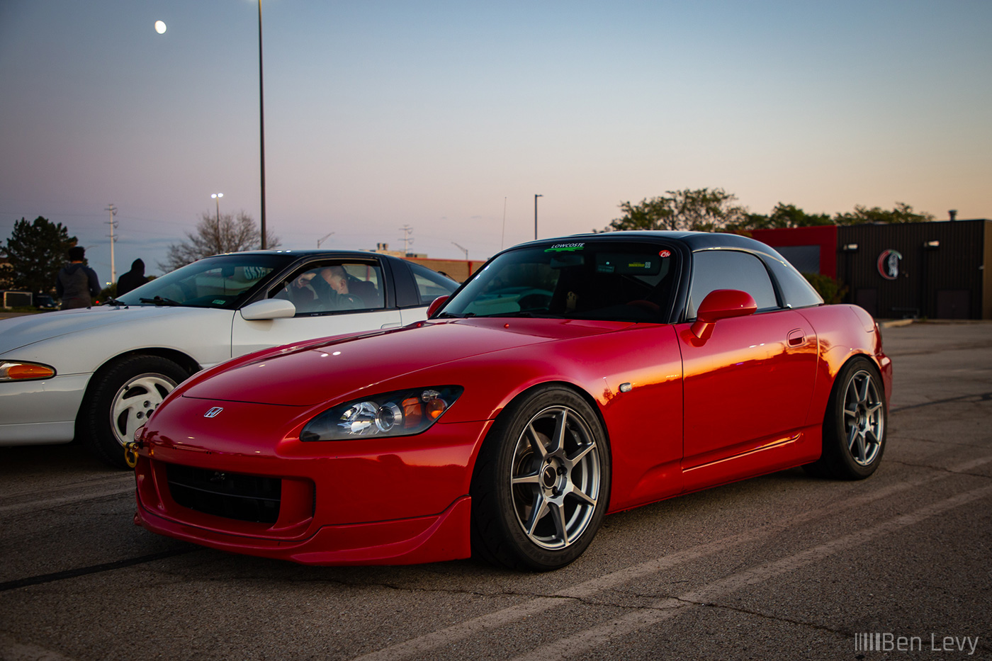 Red Honda S2000 with Enkei TRF Wheels