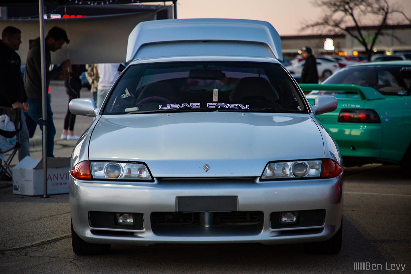 Silver R32 Nissan Skyline at Ubae Crew Meet