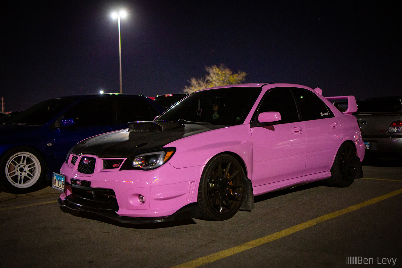 Pink Subaru WRX STI