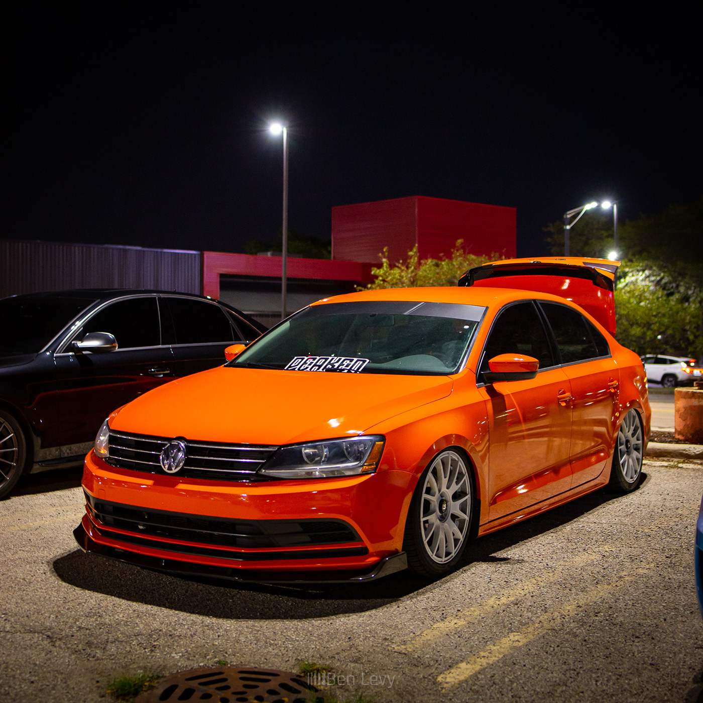 Orange Volkswagen Jetta