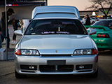 Silver R32 Nissan Skyline at Ubae Crew Meet