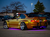 Gold E46 BMW M3 with Huge Wing