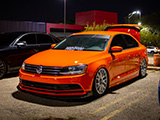 Orange Volkswagen Jetta