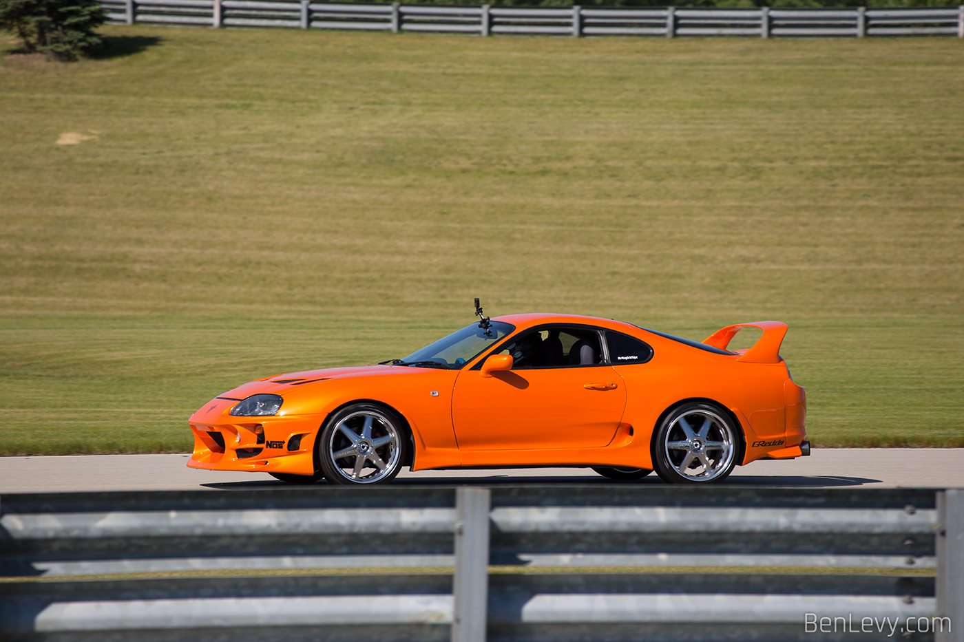 Orange Mk4 Supra On The Track BenLevy